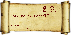 Engelmayer Dezső névjegykártya