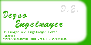 dezso engelmayer business card